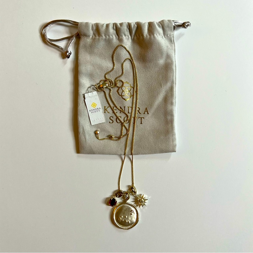 Kendra Scott Gold Capricorn Zodiac Charm Necklace